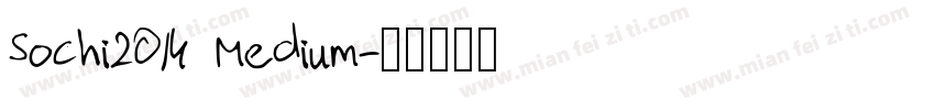 Sochi2014 Medium字体转换